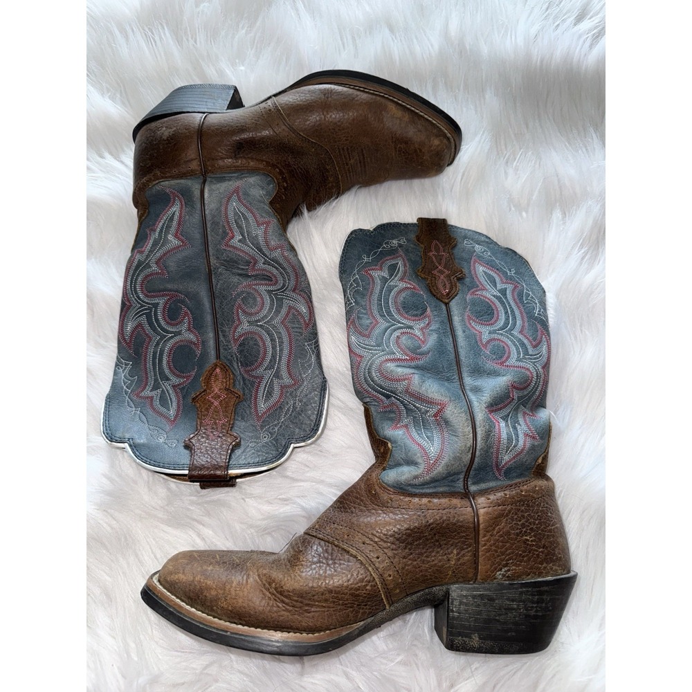 Justin Stampede Punchy Cowgirl Square Toe L7305 Boots Size 7.5